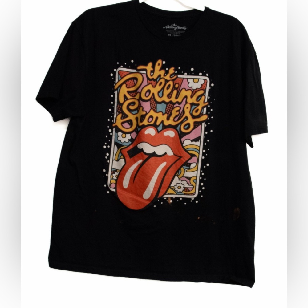 The Rolling Stones Black and Red Short Sleeve Tee